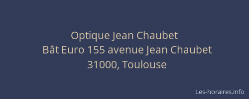 Optique Jean Chaubet