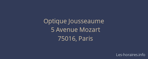 Optique Jousseaume