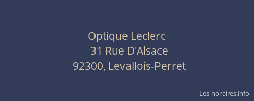 Optique Leclerc