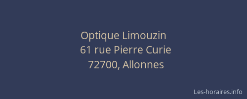 Optique Limouzin