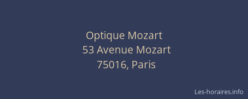 Optique Mozart