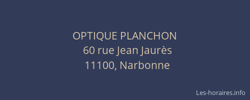 OPTIQUE PLANCHON