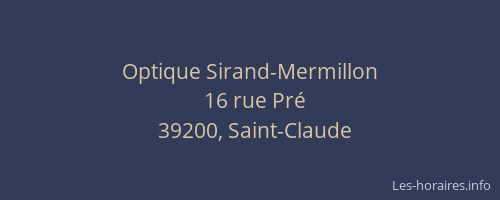 Optique Sirand-Mermillon