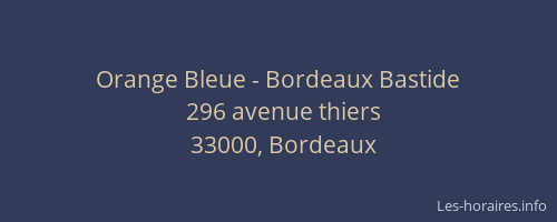 Orange Bleue - Bordeaux Bastide