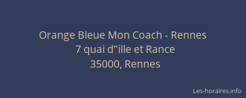 Orange Bleue Mon Coach - Rennes