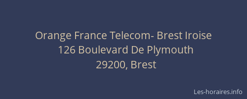 Orange France Telecom- Brest Iroise