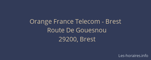 Orange France Telecom - Brest