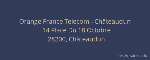 Orange France Telecom - Châteaudun