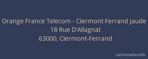 Orange France Telecom - Clermont Ferrand Jaude
