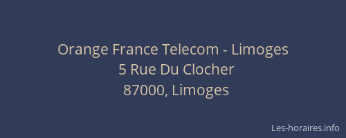 Orange France Telecom - Limoges