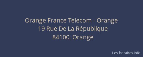 Orange France Telecom - Orange