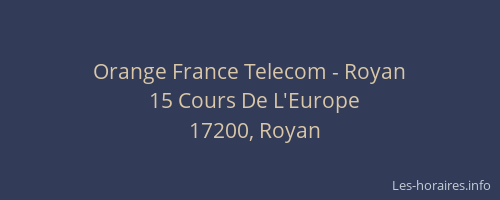 Orange France Telecom - Royan