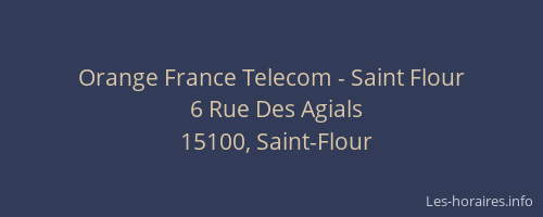 Orange France Telecom - Saint Flour