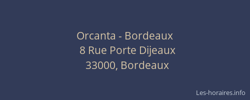 Orcanta - Bordeaux