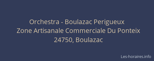 Orchestra - Boulazac Perigueux