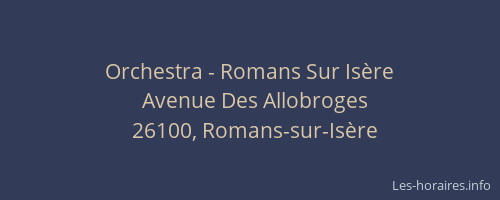 Orchestra - Romans Sur Isère