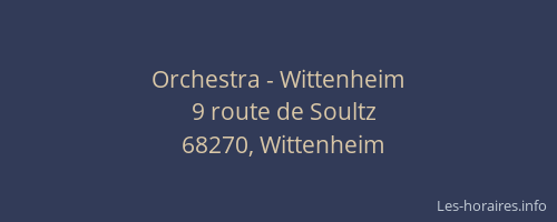 Orchestra - Wittenheim