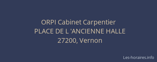 ORPI Cabinet Carpentier