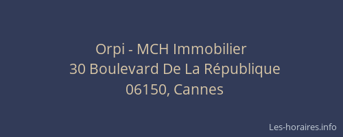 Orpi - MCH Immobilier