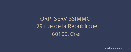 ORPI SERVISSIMMO