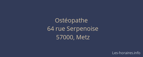 Ostéopathe