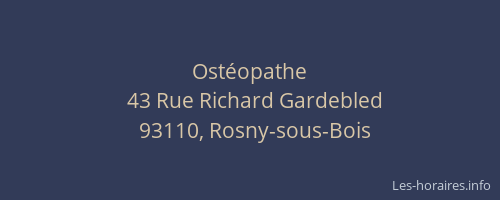 Ostéopathe