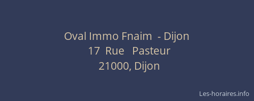 Oval Immo Fnaim  - Dijon