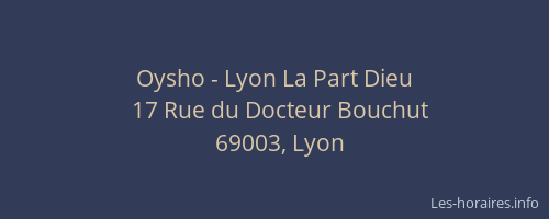 Oysho - Lyon La Part Dieu