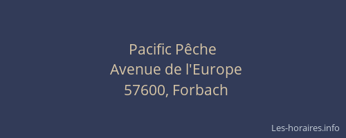 Pacific Pêche