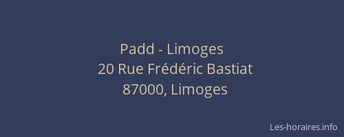 Padd - Limoges