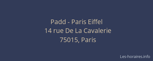 Padd - Paris Eiffel