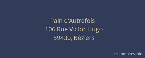 Pain d'Autrefois