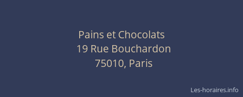 Pains et Chocolats