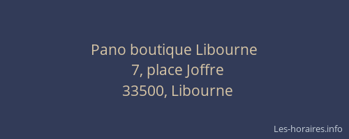 Pano boutique Libourne