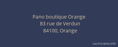 Pano boutique Orange