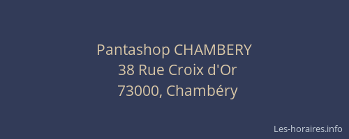 Pantashop CHAMBERY