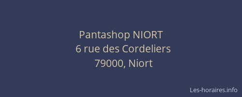 Pantashop NIORT