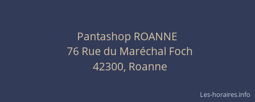 Pantashop ROANNE