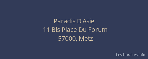 Paradis D'Asie