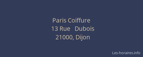 Paris Coiffure
