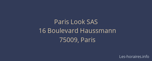 Paris Look SAS