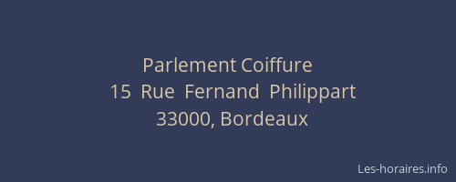 Parlement Coiffure