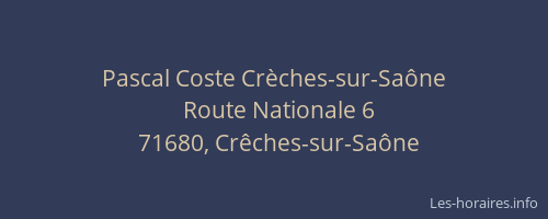 Pascal Coste Crèches-sur-Saône