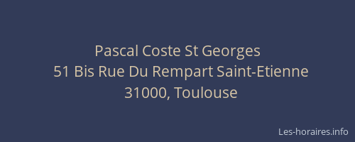 Pascal Coste St Georges