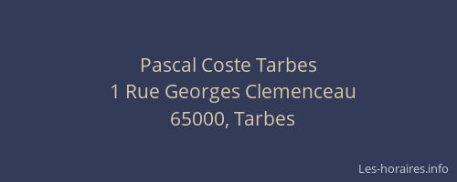 Pascal Coste Tarbes