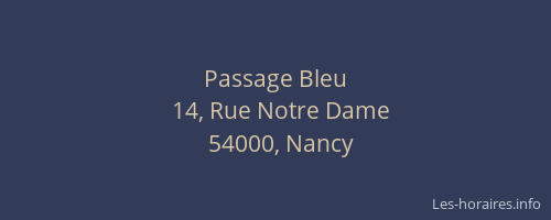 Passage Bleu