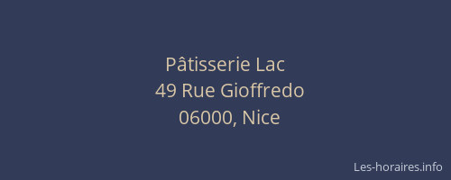 Pâtisserie Lac