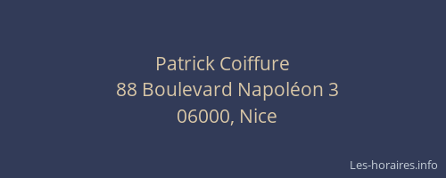 Patrick Coiffure