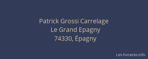 Patrick Grossi Carrelage