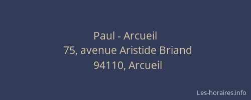 Paul - Arcueil